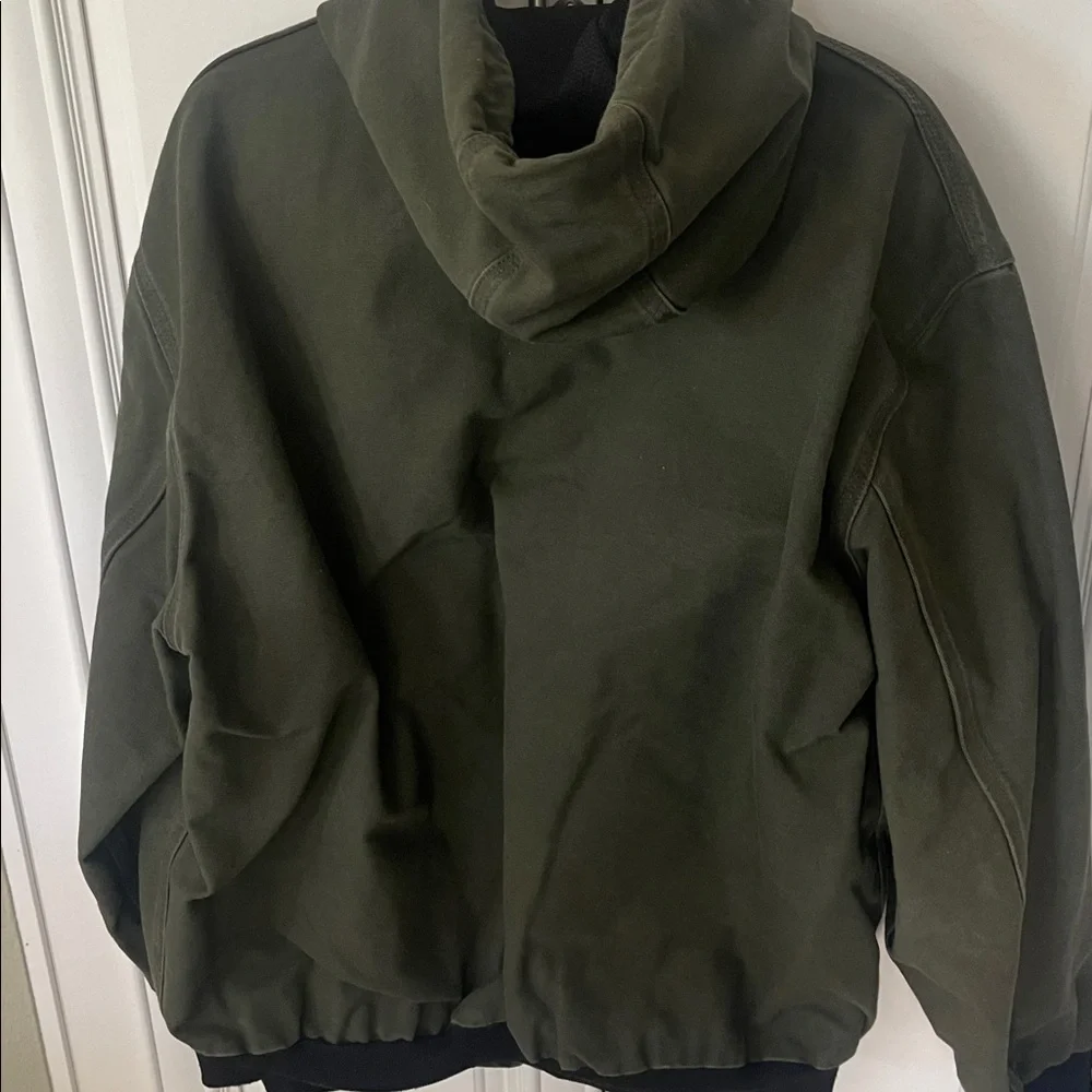 Vintage Carhartt Green Hooded Heavy Duty Work Jacket XLarge RN 14806 XL